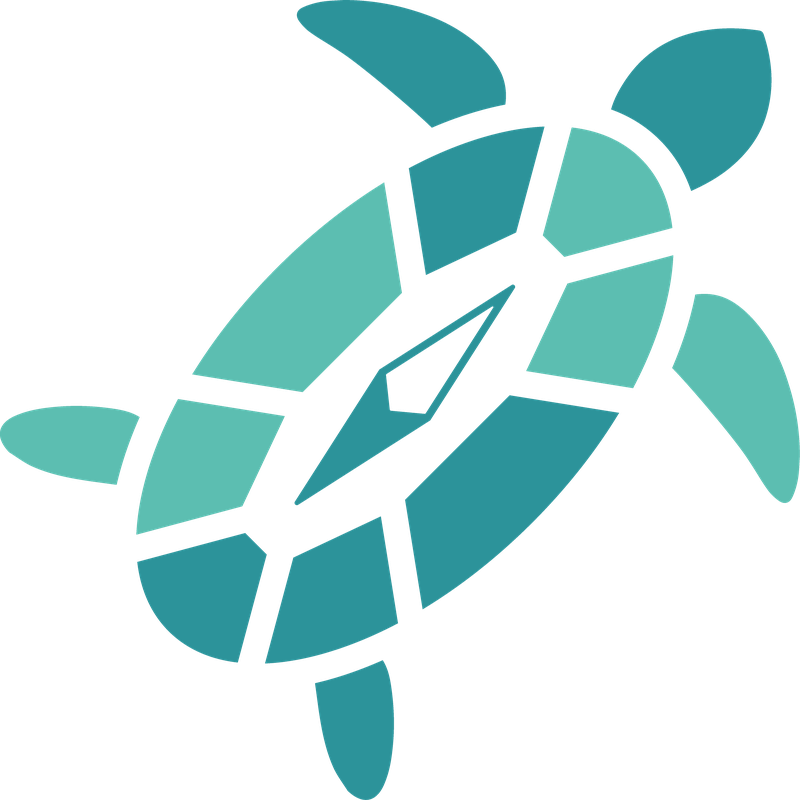 Schildpad met kompas, het beeldmerk van MigratieKompas